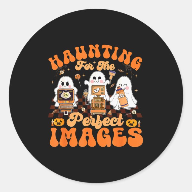 Haunting For The Perfect Images Medical Ultrasound Classic Round Sticker (Front)