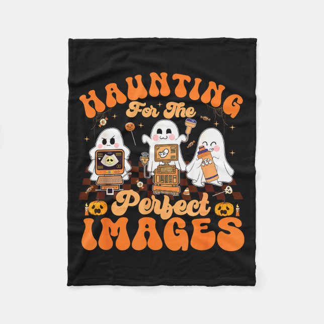 Haunting For The Perfect Images Medical Ultrasound Fleece Blanket (Front)