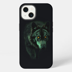 "Haunting Gaze of the Night Wolf" iPhone 13 Case