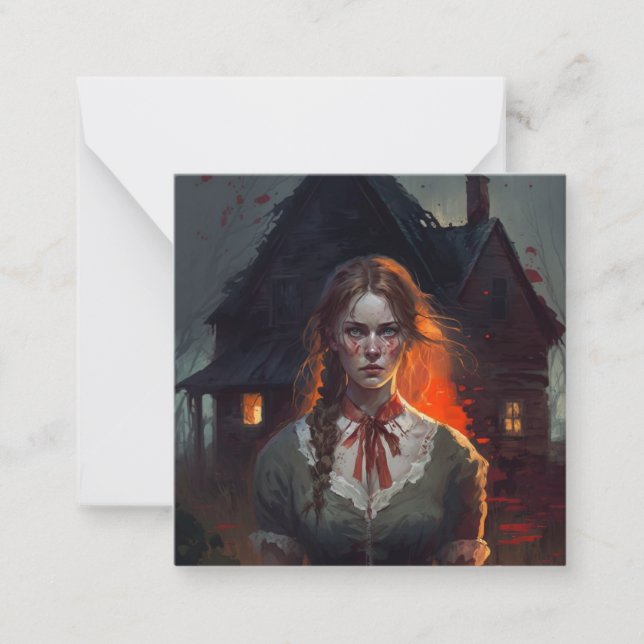 Haunting house card (Front)