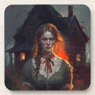Haunting house coaster