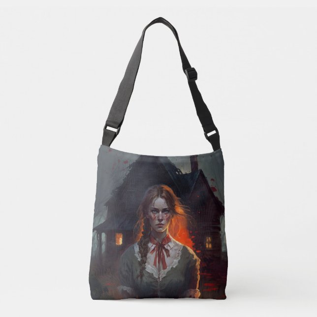 Haunting house crossbody bag (Front)
