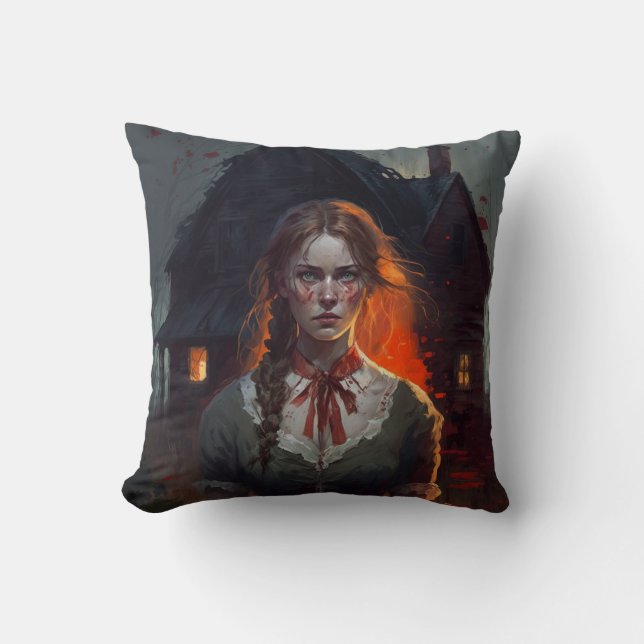 Haunting house cushion (Front)