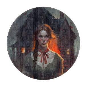 Haunting house cutting board