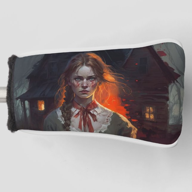 Haunting house golf head cover (Front)