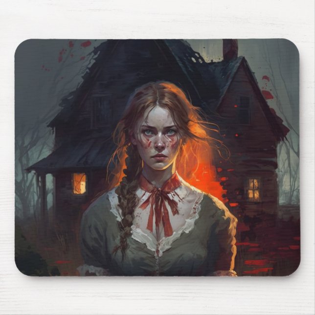 Haunting house mouse mat (Front)