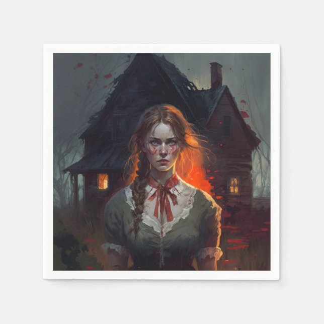 Haunting house napkin (Front)