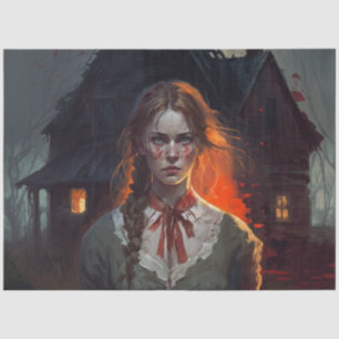 Haunting house tissue paper