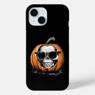 Haunting Jack O' Lantern Grinning Skull Halloween iPhone 15 Case