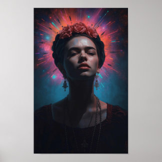 Haunting Surreal Cosmic Portrait | Dark Expressive Poster
