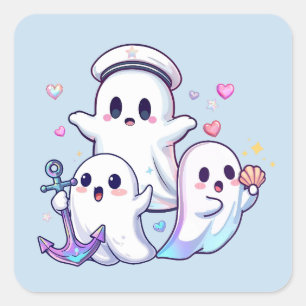 Haunting the High Seas! Square Sticker