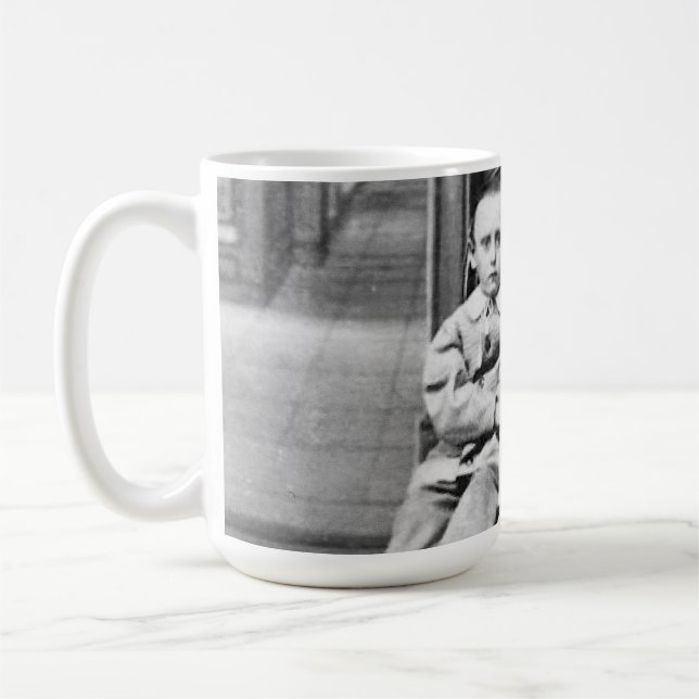Haunting Vintage Sibling Portrait  Coffee Mug (Left)