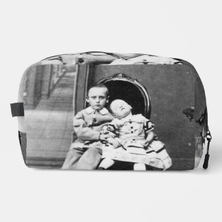 Haunting Vintage Sibling Portrait  Dopp Kit