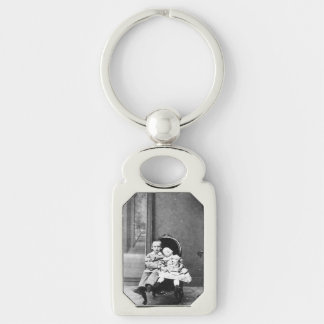 Haunting Vintage Sibling Portrait  Key Ring