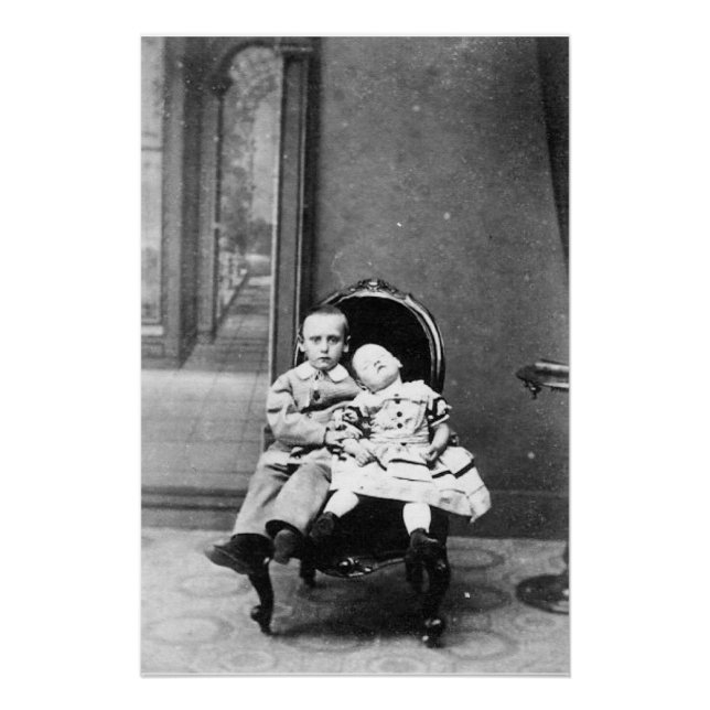 Haunting Vintage Sibling Portrait  Poster (Front)