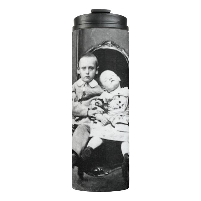 Haunting Vintage Sibling Portrait  Thermal Tumbler (Front)