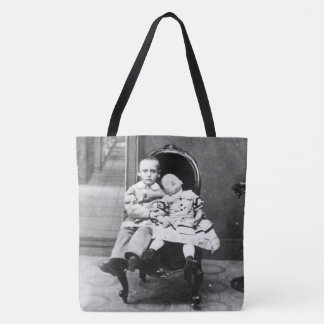 Haunting Vintage Sibling Portrait  Tote Bag