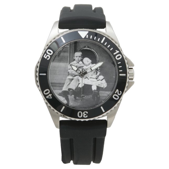 Haunting Vintage Sibling Portrait  Watch (Front)