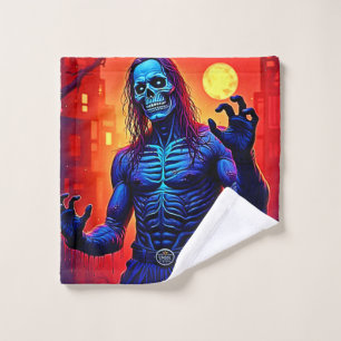 Haunting Zombie Demon In The City Design Bath Towel Set
