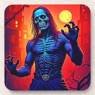 Haunting Zombie Demon In The City Design Coaster