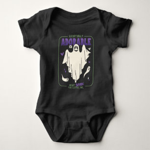 Hauntingly Adorable Funny Halloween Ghost Sayings Baby Bodysuit