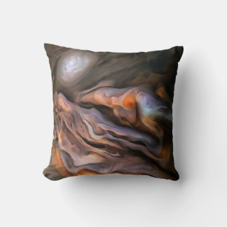 Hauntingly Beautiful Abstract In Ochre and Brown Cushion