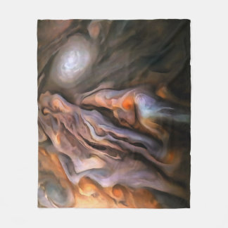 Hauntingly Beautiful Abstract In Ochre and Brown Fleece Blanket