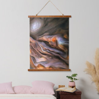 Hauntingly Beautiful Abstract In Ochre and Brown Hanging Tapestry