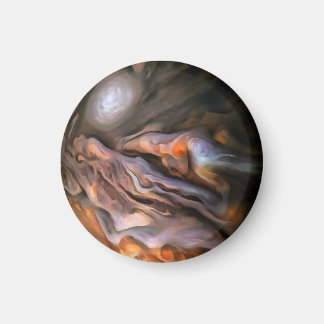 Hauntingly Beautiful Abstract In Ochre and Brown Magnet