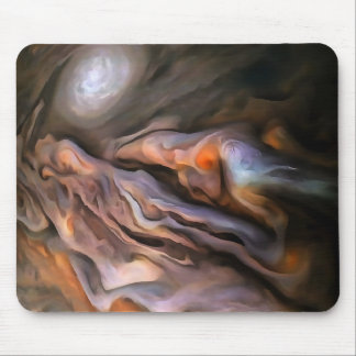 Hauntingly Beautiful Abstract In Ochre and Brown Mouse Mat