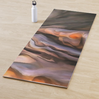 Hauntingly Beautiful Abstract In Ochre and Brown Yoga Mat