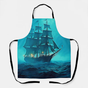 Hauntingly Beautiful Ocean Voyage Design Apron