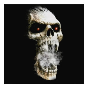Hauntingly Cool Decor with Fiery Eyes” Photo Print