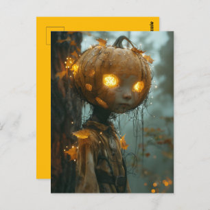 Hauntingly Pumpkin Head Postcard