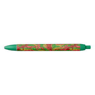 Haus Of Camo Gold Xmas Pattern Black Ink Pen