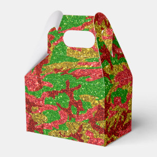 Haus Of Camo Gold Xmas Pattern Favour Box