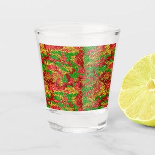Haus Of Camo Gold Xmas Pattern Shot Glass