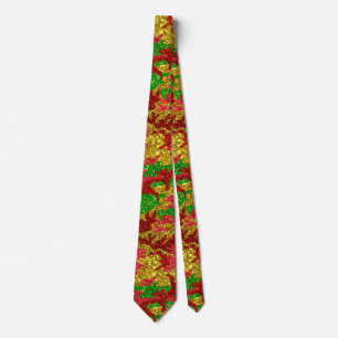 Haus Of Camo Gold Xmas Pattern Tie