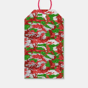 Haus Of Camo Silver Xmas Pattern Gift Tags