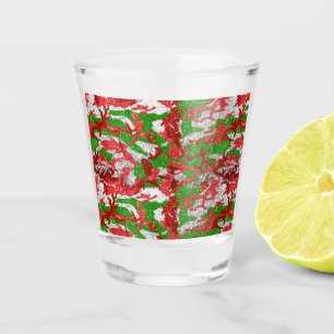 Haus Of Camo Silver Xmas Pattern Shot Glass