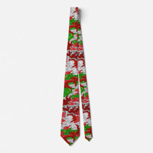 Haus Of Camo Silver Xmas Pattern Tie