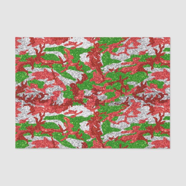 Haus Of Camo Silver Xmas Pattern Tissue Paper (Front)