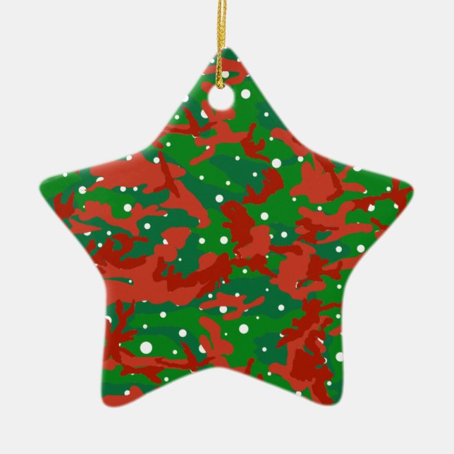 Haus Of Camo Xmas Camouflage Ceramic Tree Decoration (Front)