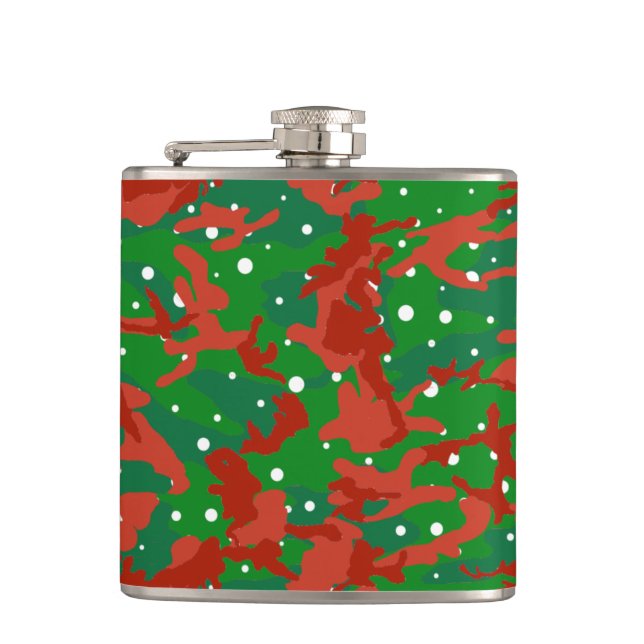 Haus Of Camo Xmas Camouflage Hip Flask (Front)