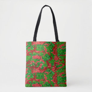 Haus Of Camo Xmas Glitter Camouflage Tote Bag