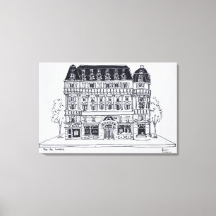 Haussmann Architecture   Rue du Louvre, Paris Canvas Print