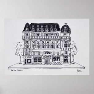 Haussmann Architecture   Rue du Louvre, Paris Poster