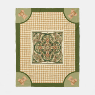 Haut Houndstooth, Fleece Blanket