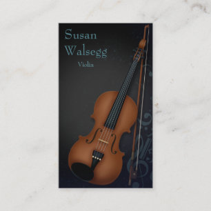 Haute Bohème Violinist Black Business Card