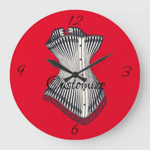 Haute Couture Corset Thunder_Cove  Large Clock